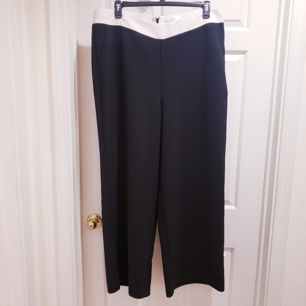 Plus size Paper Dolls wide leg black pants with pockets sz 18 EUC